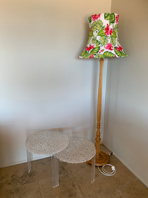 Recycled standard lamp and shade